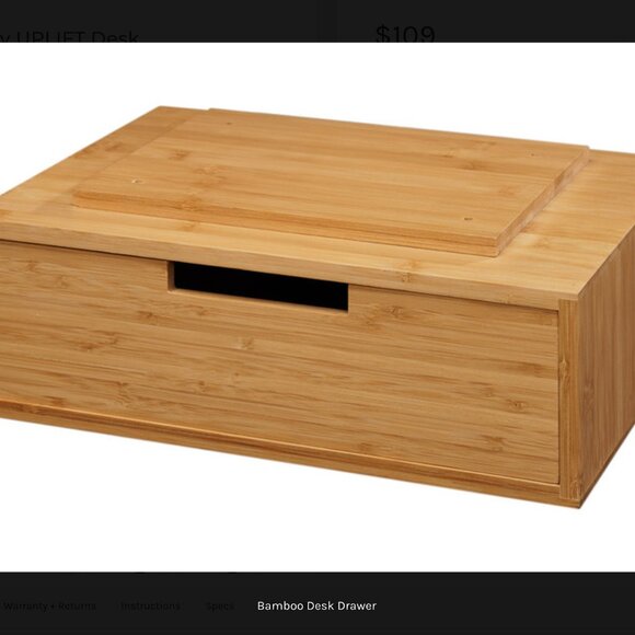 Bamboo Desk Drawer by UPLIFT Desk Bamboo Desk Drawer by UPLIFT Desk